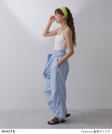 バンブーカップ付きクロップド丈キャミソール