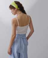 バンブーカップ付きクロップド丈キャミソール