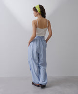 バンブーカップ付きクロップド丈キャミソール