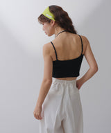 バンブーカップ付きクロップド丈キャミソール