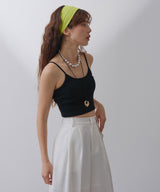 バンブーカップ付きクロップド丈キャミソール