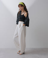 バンブーカップ付きクロップド丈キャミソール