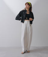 バンブーカップ付きクロップド丈キャミソール