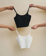 バンブーカップ付きクロップド丈キャミソール