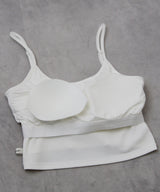 バンブーカップ付きクロップド丈キャミソール