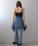 バンブーカップ付きクロップド丈キャミソール