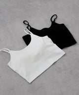 バンブーカップ付きクロップド丈キャミソール