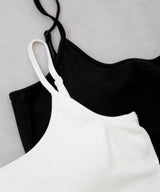 バンブーカップ付きクロップド丈キャミソール