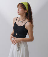 バンブーカップ付きクロップド丈キャミソール