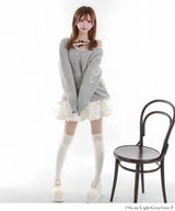 【予約　12/29発送】バックビックリボンゆるニットトップス