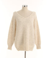 【予約　12/29発送】バックビックリボンゆるニットトップス