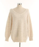 【予約　12/29発送】バックビックリボンゆるニットトップス