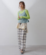 デニムペプラムキャミビスチェ