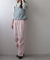 デニムペプラムキャミビスチェ