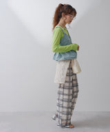 デニムペプラムキャミビスチェ