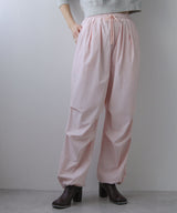 ストライプウエスト巻きジョガーパンツ