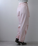 ストライプウエスト巻きジョガーパンツ