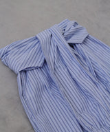 ストライプウエスト巻きジョガーパンツ