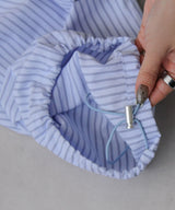 ストライプウエスト巻きジョガーパンツ