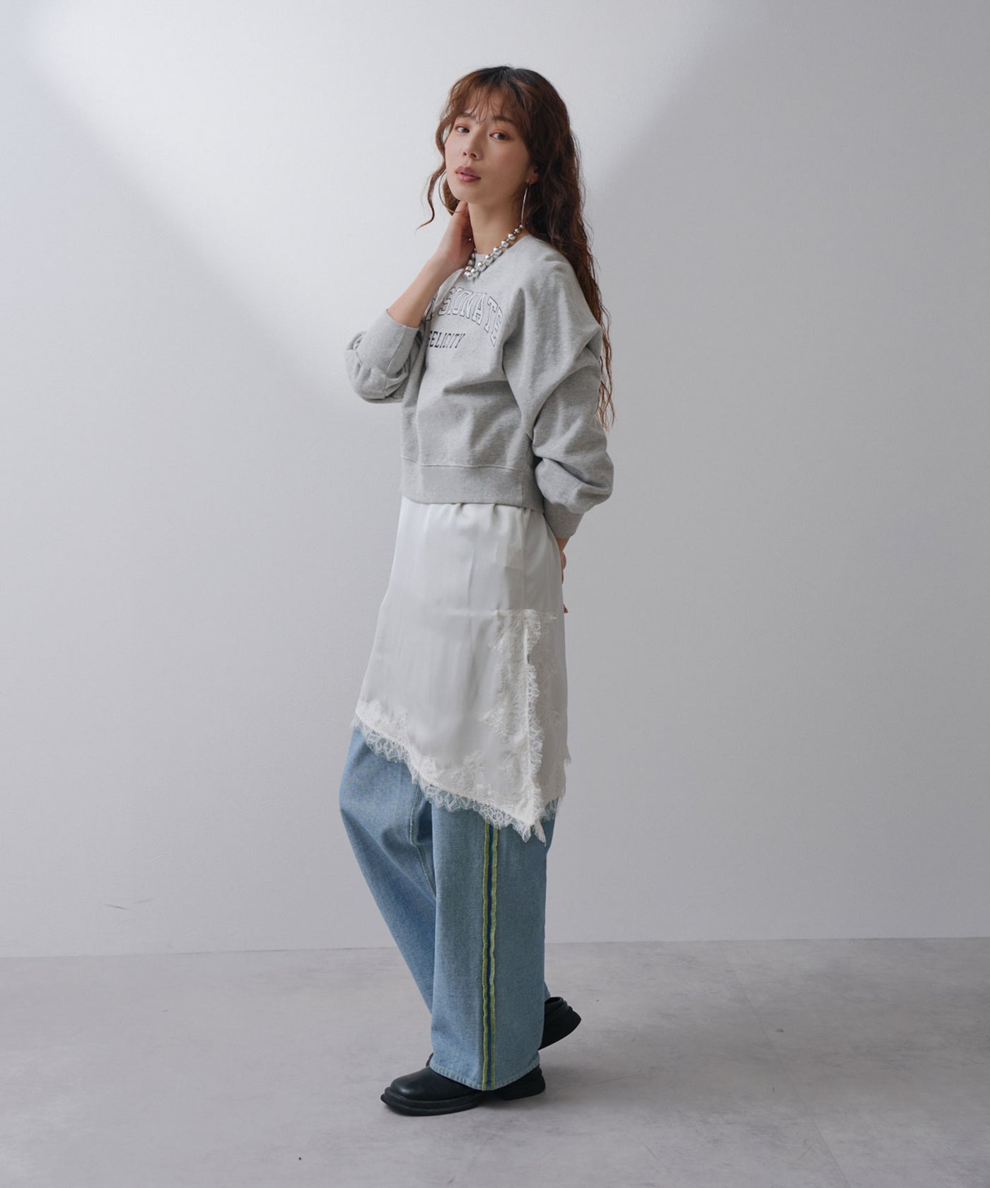 2buy10%OFF対象】サテンレースアシメキャミ – レディースファッション
