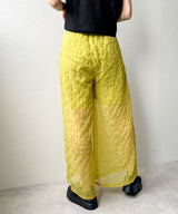 【予約　4/10発送】チェック柄シアー接触冷感イージーパンツ【SD】