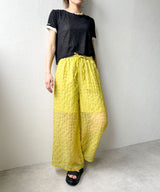 【予約　4/10発送】チェック柄シアー接触冷感イージーパンツ【SD】