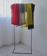 チェック柄シアー接触冷感イージーパンツ