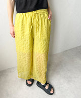 【予約　4/10発送】チェック柄シアー接触冷感イージーパンツ【SD】