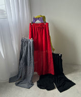 【予約　4/10発送】チェック柄シアー接触冷感イージーパンツ【SD】