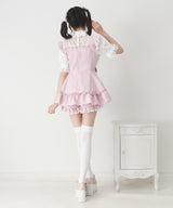 ハートバックルベルトリボンキラキラセットアップ