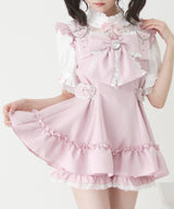 ハートバックルベルトリボンキラキラセットアップ