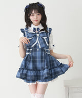 ハートバックルベルトリボンキラキラセットアップ