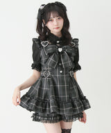 ハートバックルベルトリボンキラキラセットアップ