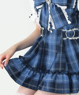 ハートバックルベルトリボンキラキラセットアップ