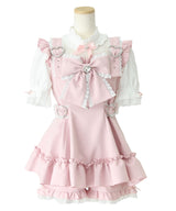 ハートバックルベルトリボンキラキラセットアップ