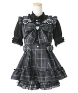 ハートバックルベルトリボンキラキラセットアップ