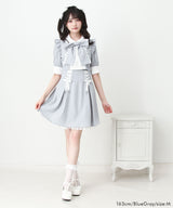 セットアップ風ボウタイリボンワンピース