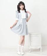 セットアップ風ボウタイリボンワンピース