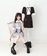 セットアップ風ボウタイリボンワンピース