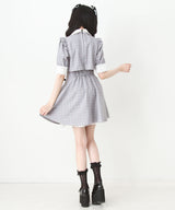 セットアップ風ボウタイリボンワンピース