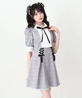 セットアップ風ボウタイリボンワンピース