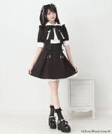 セットアップ風ボウタイリボンワンピース