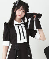 セットアップ風ボウタイリボンワンピース