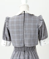 セットアップ風ボウタイリボンワンピース