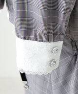 セットアップ風ボウタイリボンワンピース