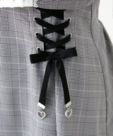 セットアップ風ボウタイリボンワンピース