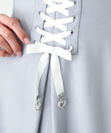 セットアップ風ボウタイリボンワンピース