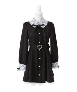 2wayレースケープフリルパールワンピース