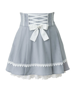 レースアップリボンプリーツスカート