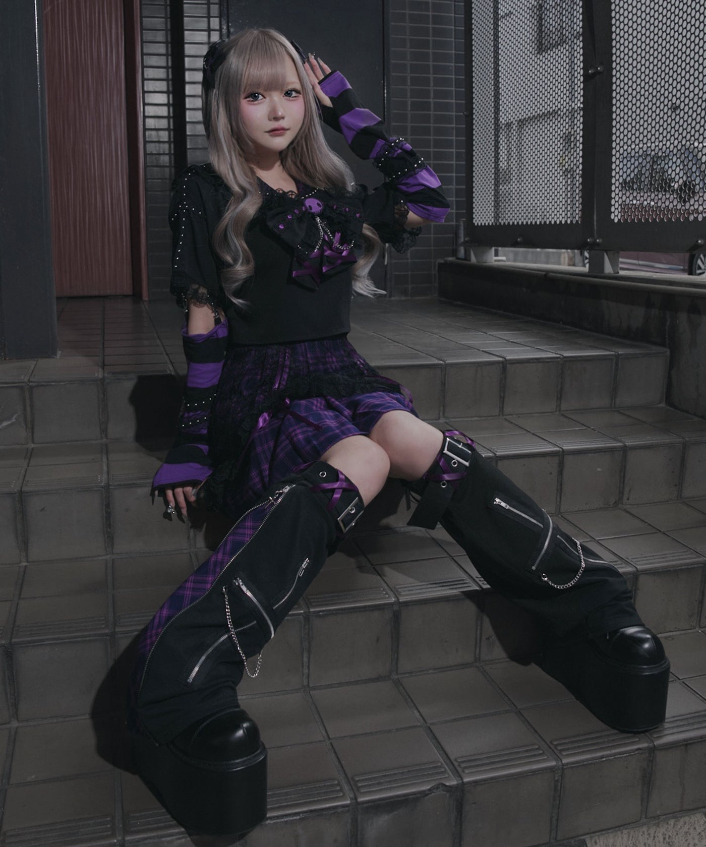 リニューアルセール】【クロミ×DML】ベルト付きジップレッグウォーマー